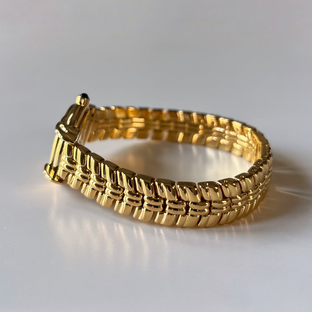 Fendi 1990s Round Dial Gold Plated Watch