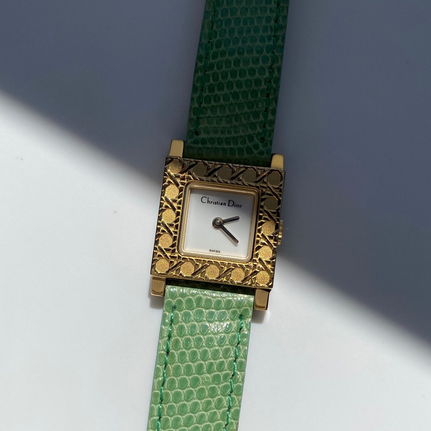 Dior Early 2000s La Parisienne Gold Plated Interchangeable Watch with 3 straps, case