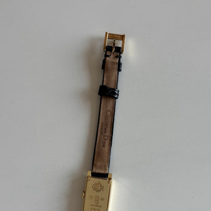Dior 1990s La Parisienne  18K Solid Gold Case Tank Watch