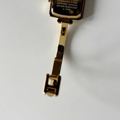 Gucci 1990s Square Dial Gold Plated Bangle Watch (Small)