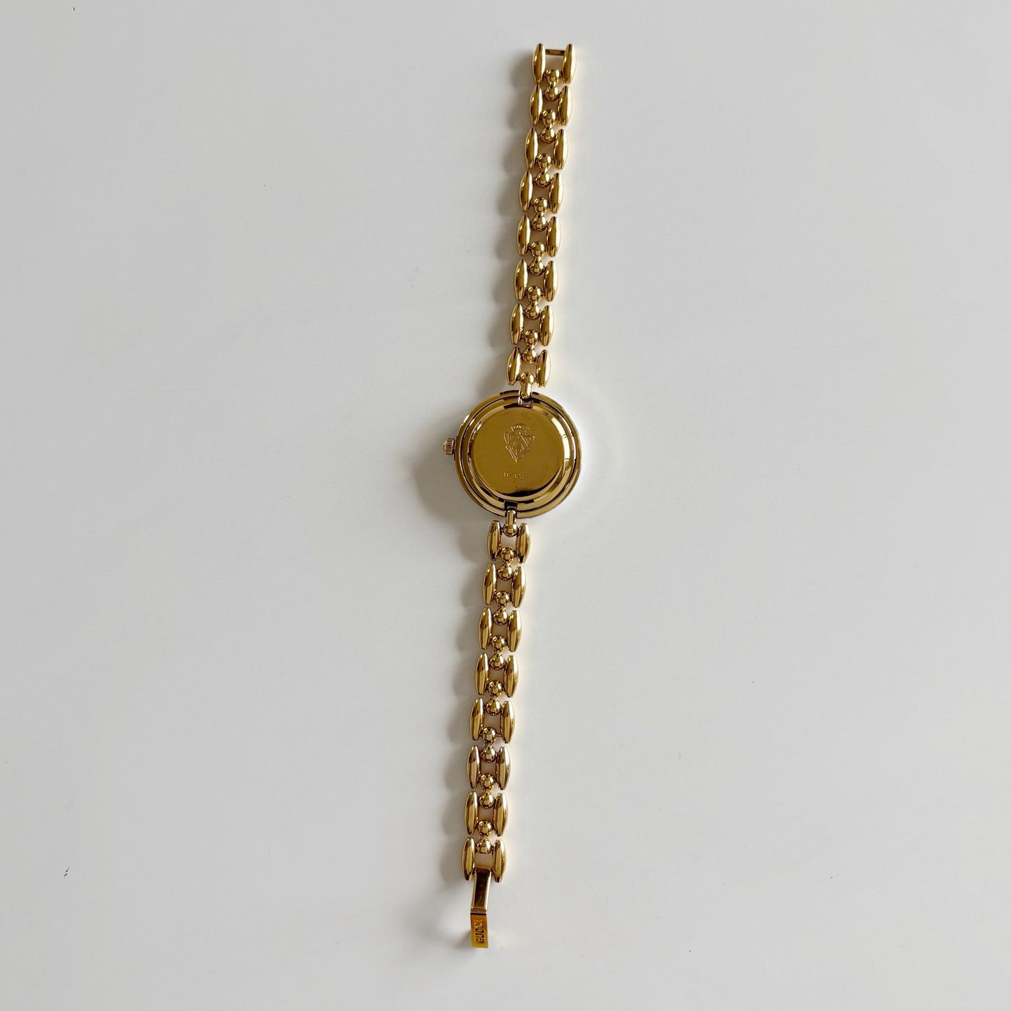 Gucci 1990s Interchangeable Bezel Gold Plated Rice Chain Watch with 6 bezels, case (160mm)