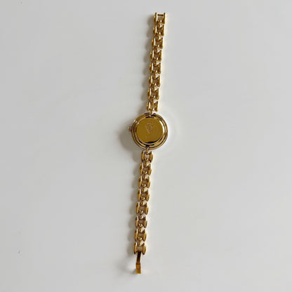 Gucci 1990s Interchangeable Bezel Gold Plated Rice Chain Watch with 6 bezels, case (160mm)