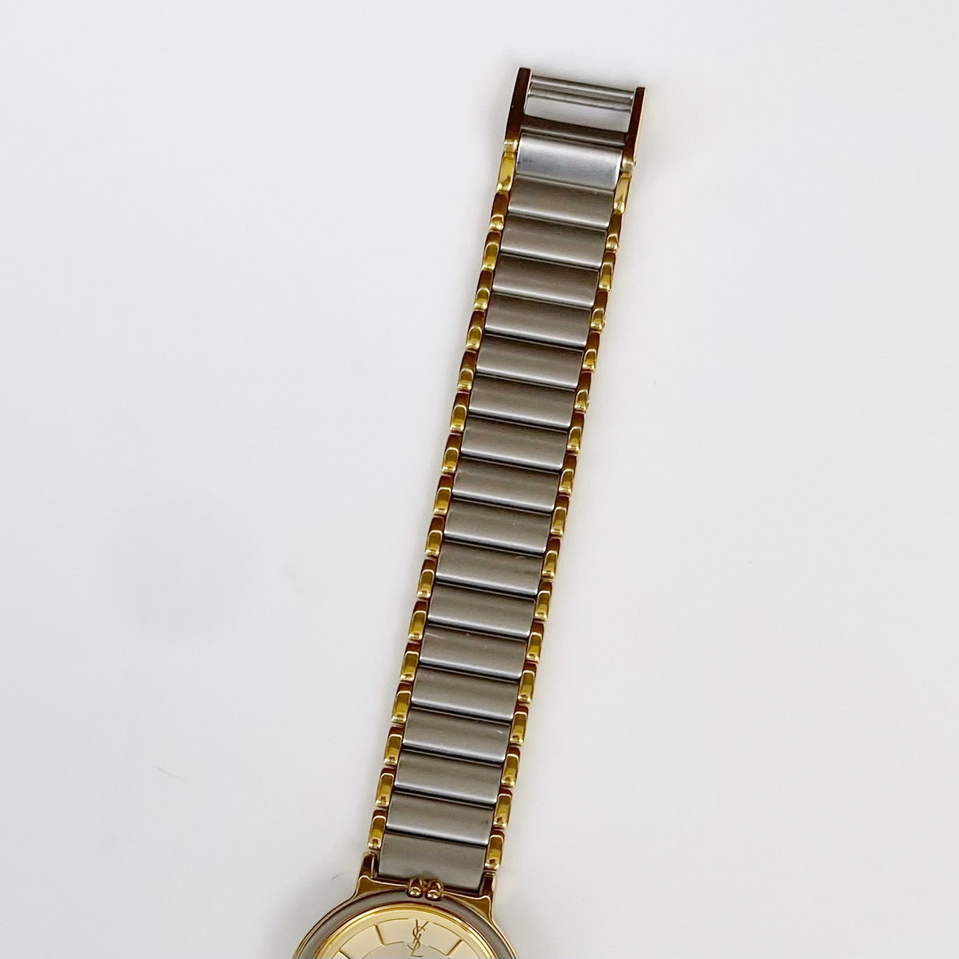 Yves Saint Laurent 1990s Two Tone Round Watch