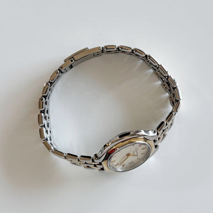 Dior 1990s Date Round Dial Two Tone Watch