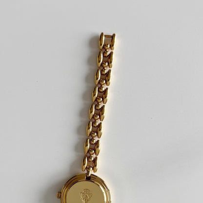 Gucci 1990s Interchangeable Bezel Gold Plated Watch with 6 bezels, case (167mm)