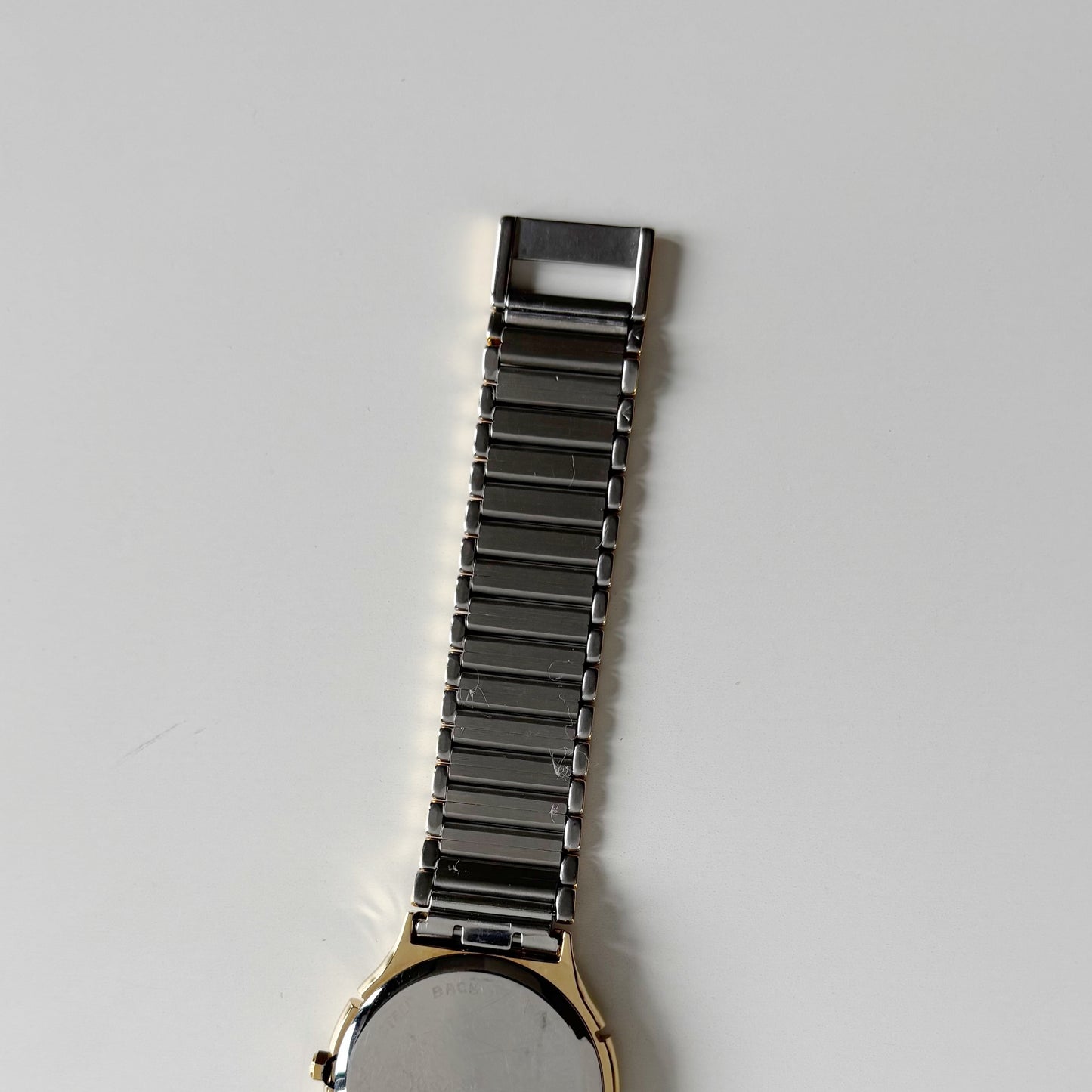Yves Saint Laurent 1990s Round Dial Two Tone Gold Plated Watch (Large)