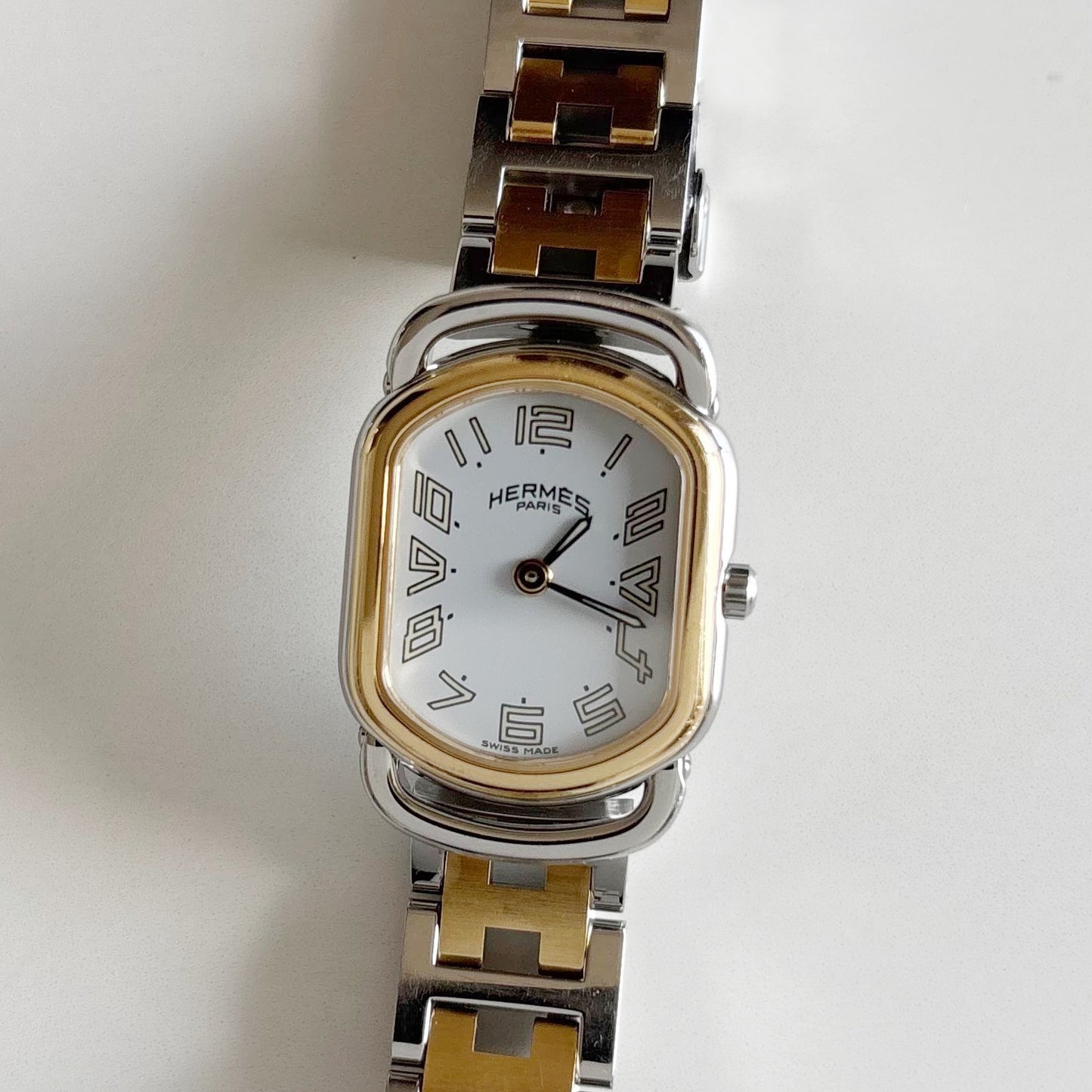 Hermes 1990s Rallye Two Tone Watch