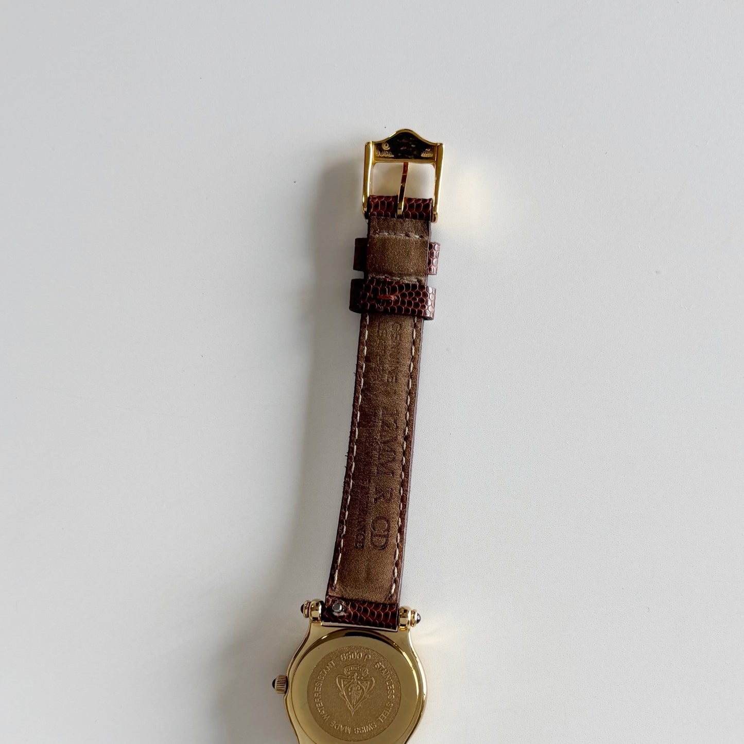 Gucci 1990s Gold Dial Gold Plated Watch