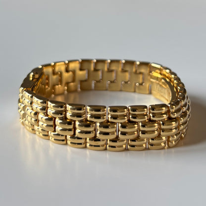 Fendi 1990s Rectangular Dial Gold Plated Watch