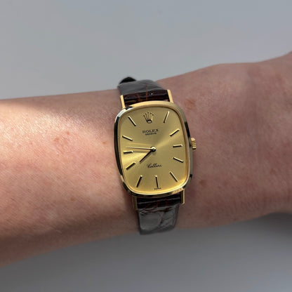 Rolex 1975 Cellini 18K Case Manual Wind Watch