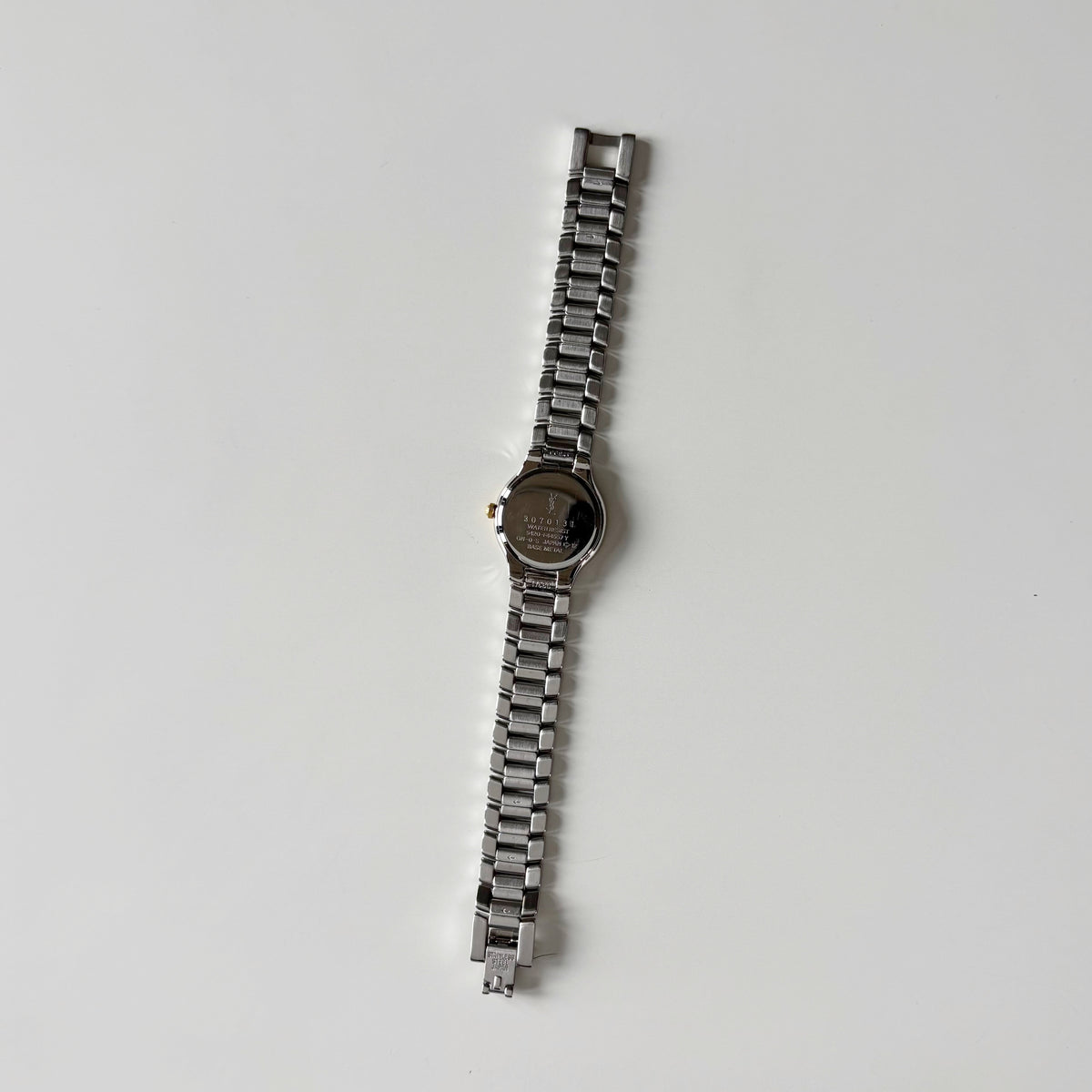 Yves Saint Laurent 1990s Round Dial Two Tone Gold Plated Watch