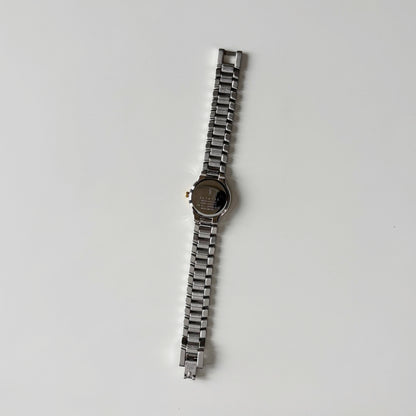 Yves Saint Laurent 1990s Round Dial Two Tone Gold Plated Watch