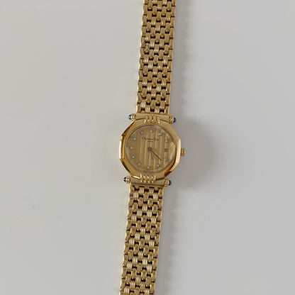 Dior 1990s Octagon Dial Gold Plated Watch