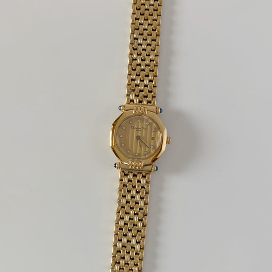 Dior 1990s Octagon Dial Gold Plated Watch
