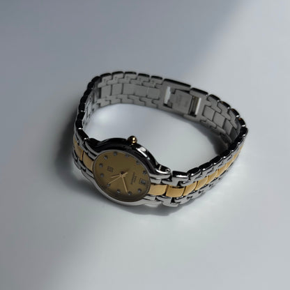 Givenchy 1990s Round Dial Two Tone Watch