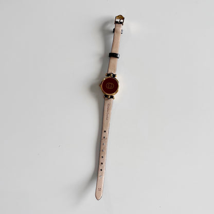 Gucci 1990s Round Dial Gold Plated Watch