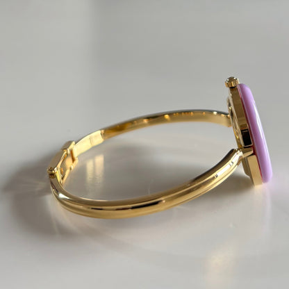 Gucci 1990s Interchangeable Bezel Gold Plated Bangle Watch with 12 bezels, case