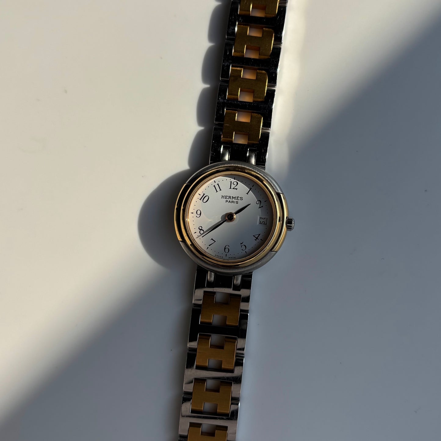Hermes 1990s Windsor Two Tone Watch