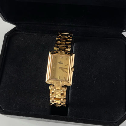 Fendi 1990s Tank Gold Plated Watch Limited Edition (only 2,500 pieces made)
