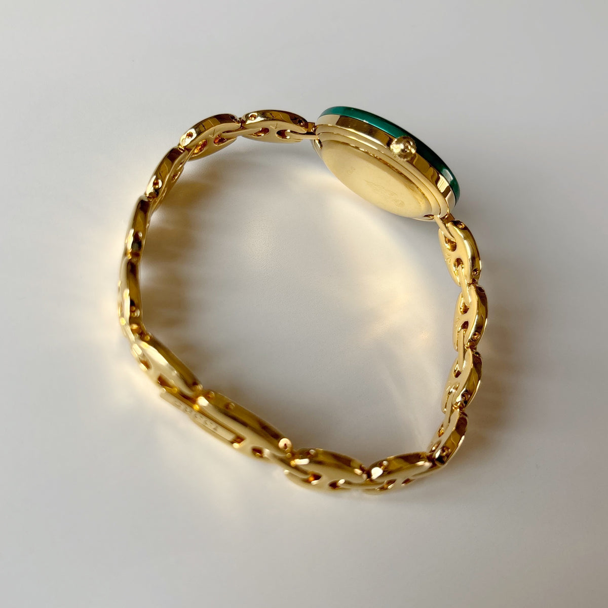 Gucci 1990s Interchangeable Bezel Gold Plated Chain Watch with 6 bezels, case (165mm)