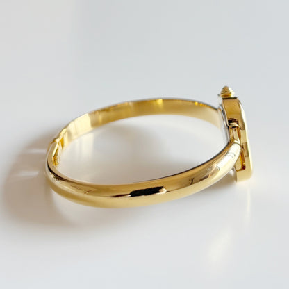 Yves Saint Laurent 1990s Heart Shaped Dial Gold Plated Watch