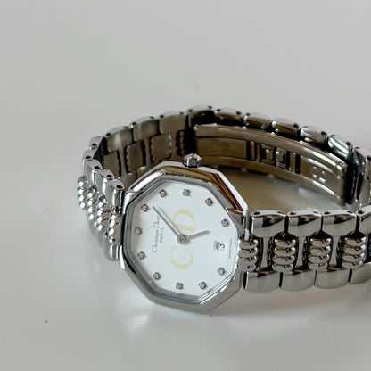 Dior 1990s Octagon Silver Watch