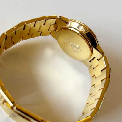 Gucci 1990s Round Dial Gold Plated Watch