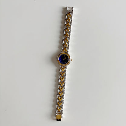 Yves Saint Laurent 1990s Round Dial Two Tone Watch