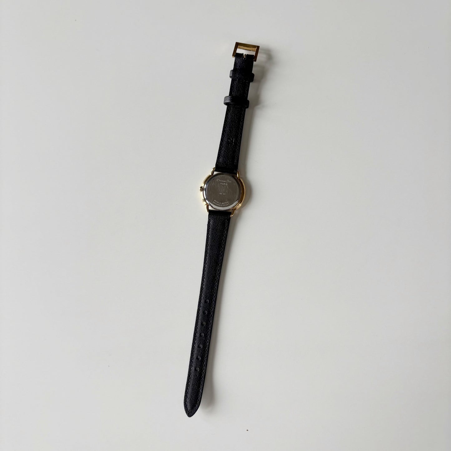 Dior 1990s DC Logo Round Dial Gold Plated Watch