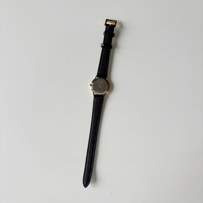 Dior 1990s DC Logo Round Dial Gold Plated Watch
