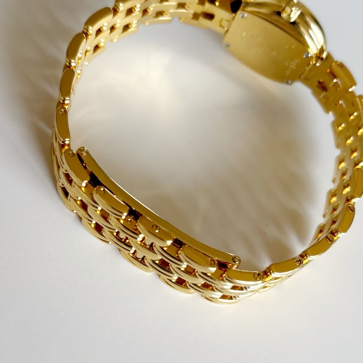 Dior 1990s Round Gold Dial Gold Plated Watch