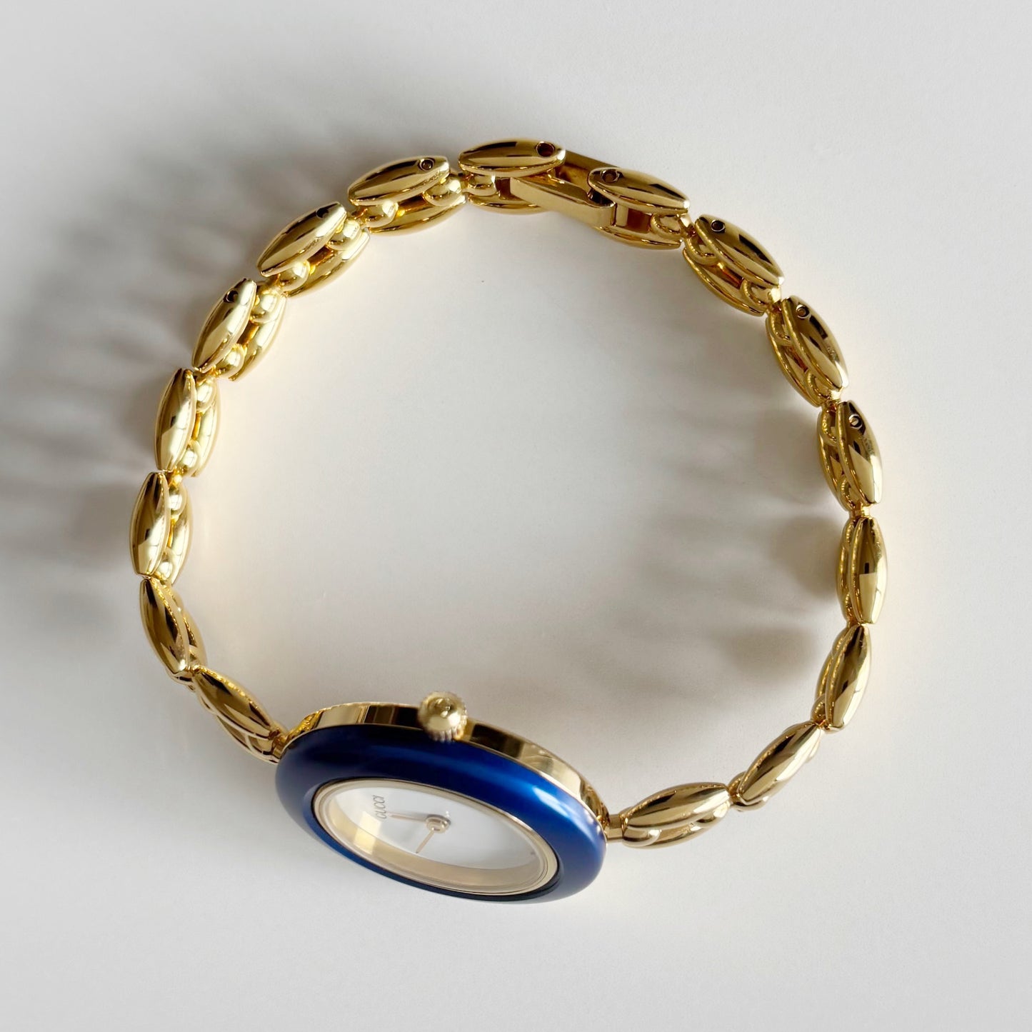 Gucci 1990s Interchangeable Bezel Gold Plated Watch with 6 bezels, case (162mm)