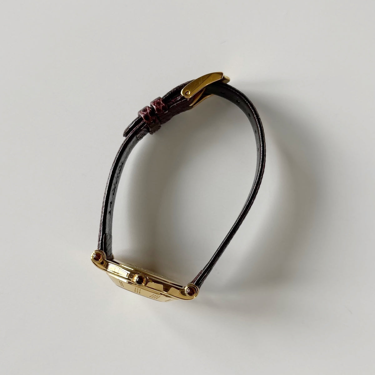 Gucci 1990s Round Dial Gold Plated Watch