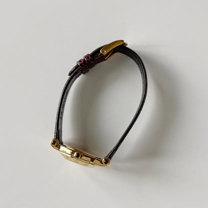 Gucci 1990s Round Dial Gold Plated Watch