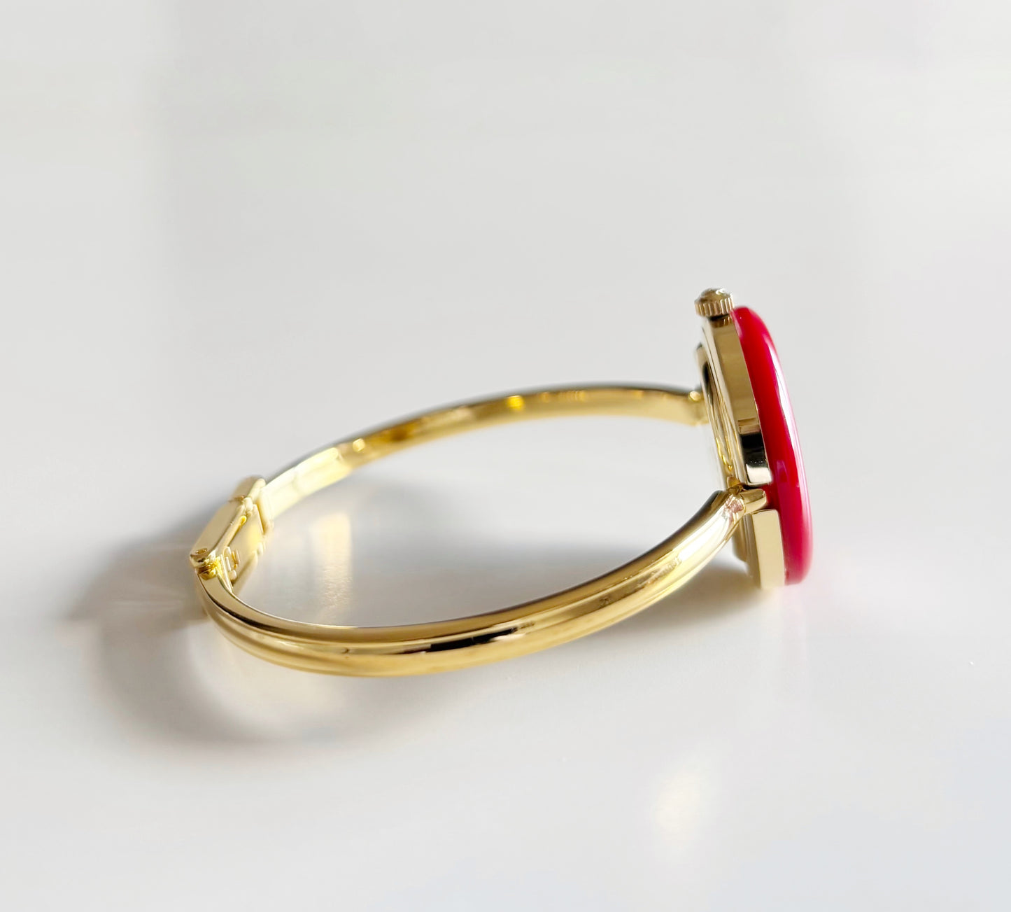 Gucci 1990s Interchangeable Bezel Gold Plated Bangle Watch with 12 bezels, case