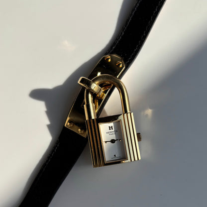 Hermes 1990s Kelly Gold Plated Watch