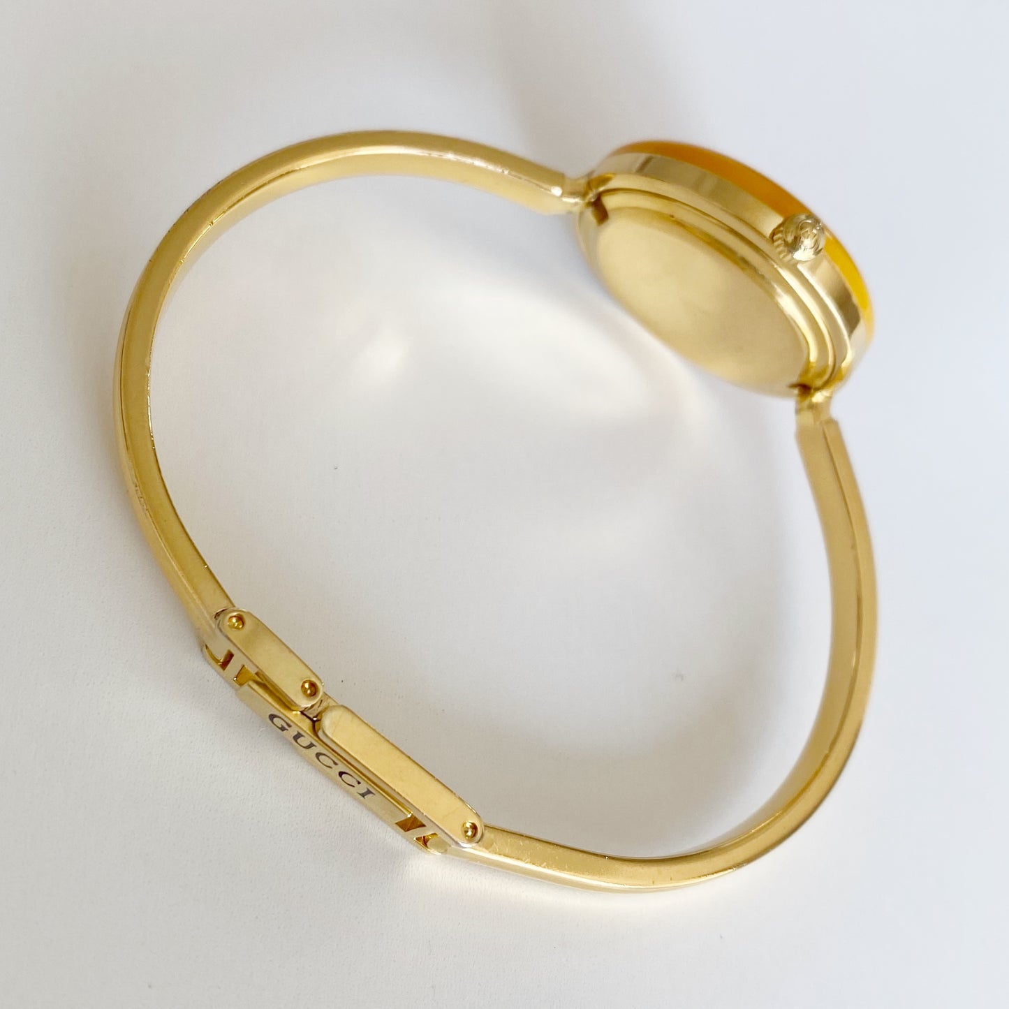 Gucci 1990s Interchangeable Bezel Gold Plated Watch with 12 bezels, case