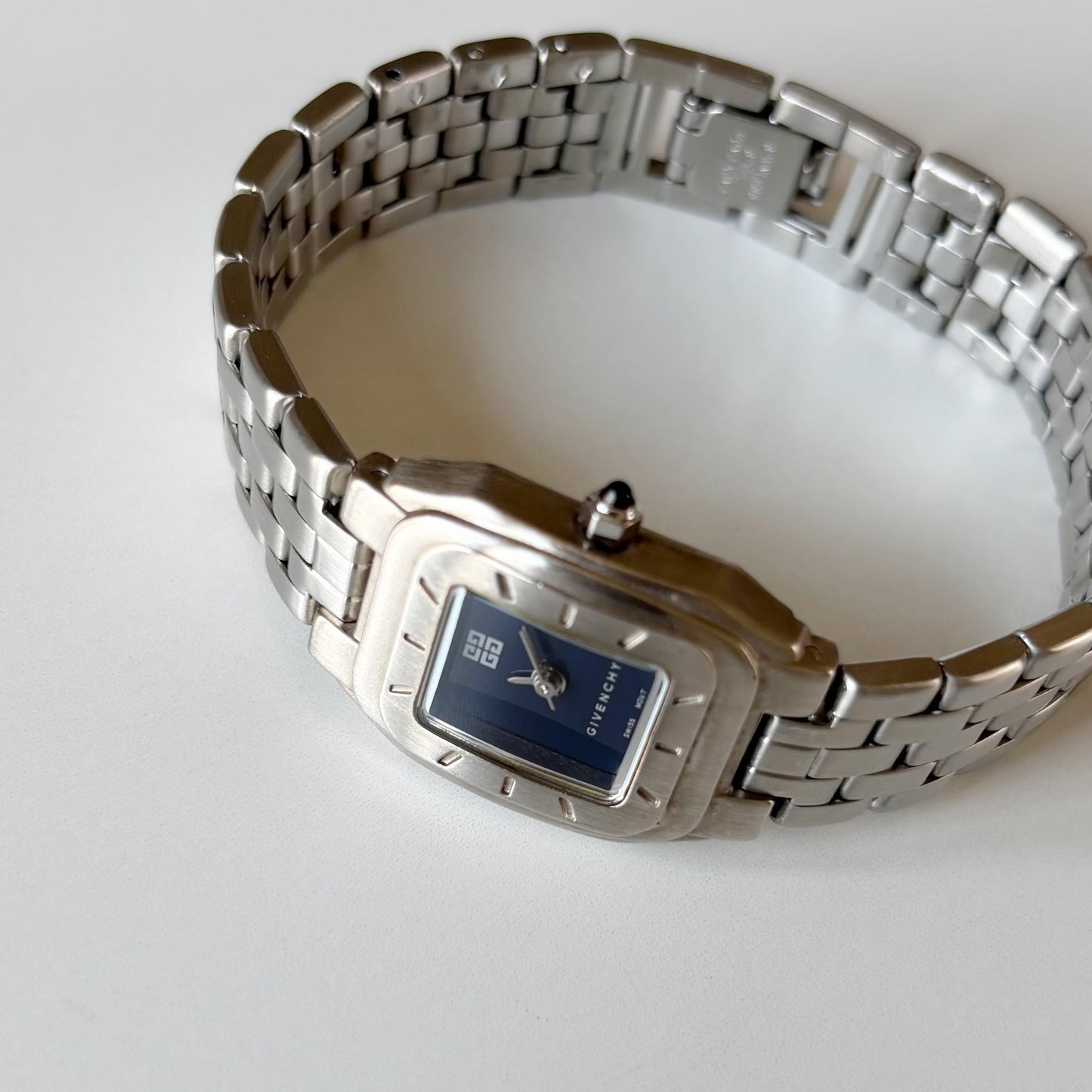 Givenchy 1990s Black Dial Silver Watch
