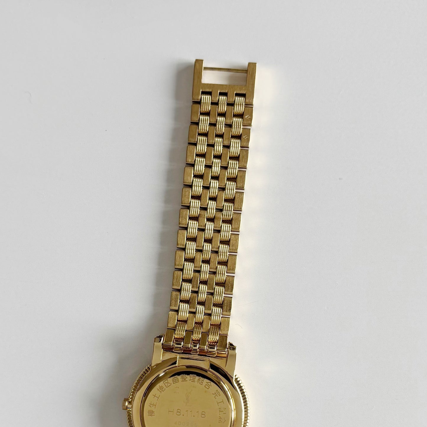 Yves Saint Laurent 1990s Round Dial Gold Plated Watch (Large)