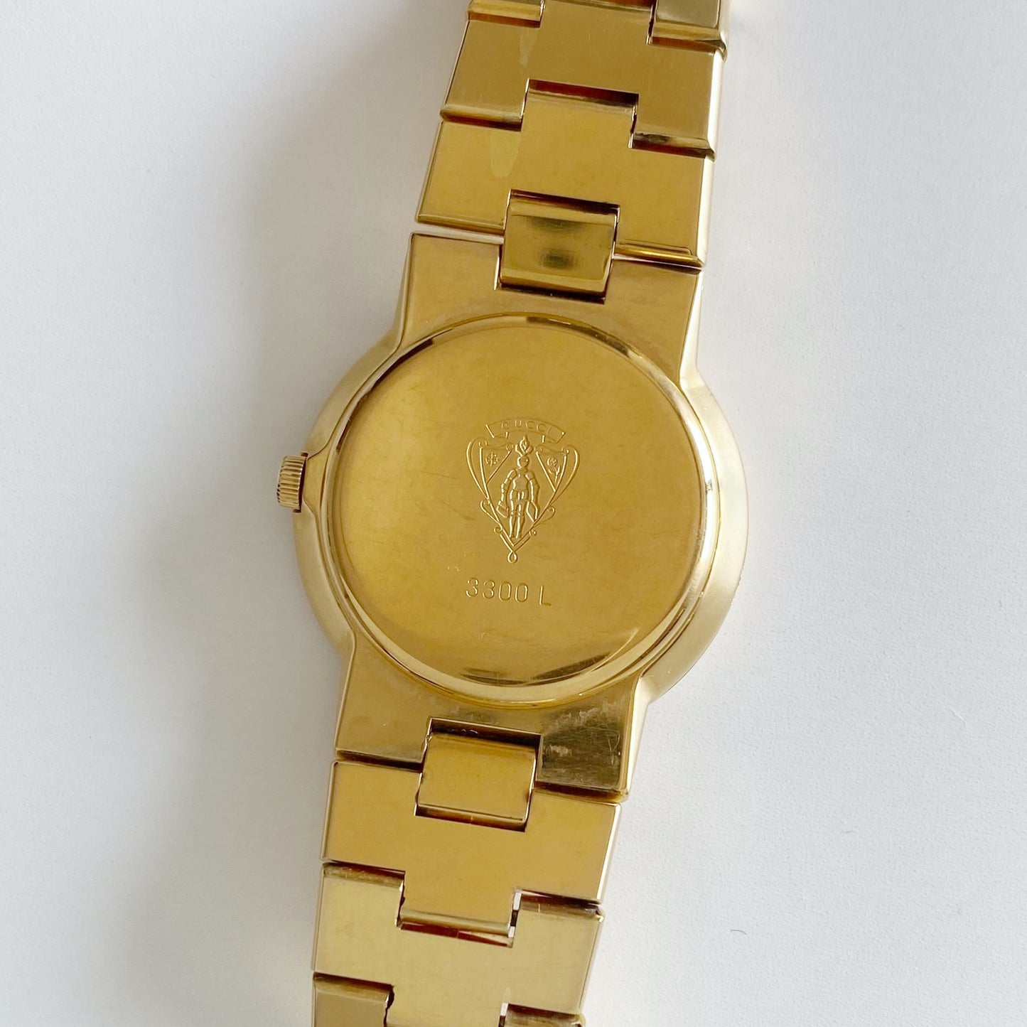 Gucci 1990s Gold Plated Round Watch