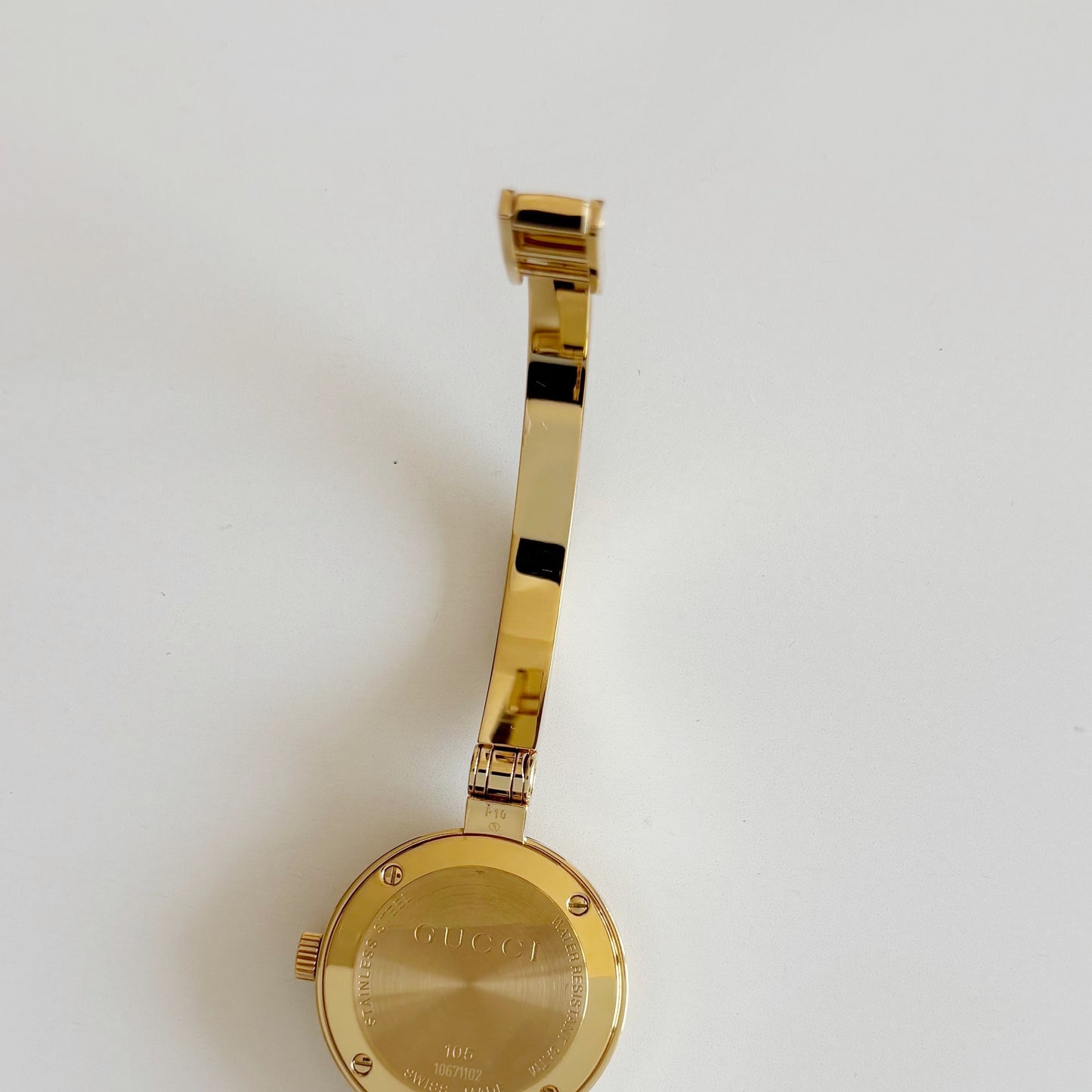 Gucci Early 2000s Gold Plated Bangle Watch