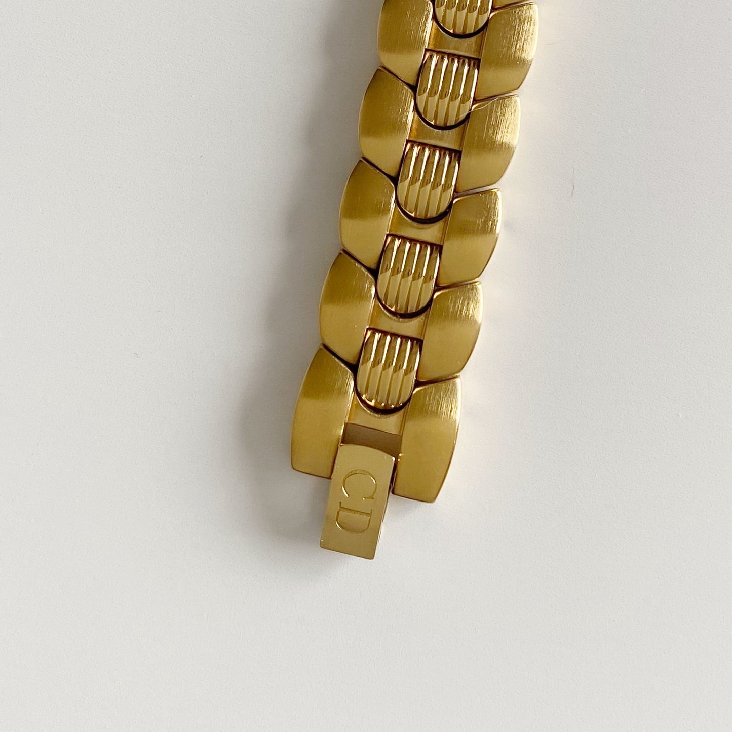 Dior 1990s Black Dial Gold Plated Watch
