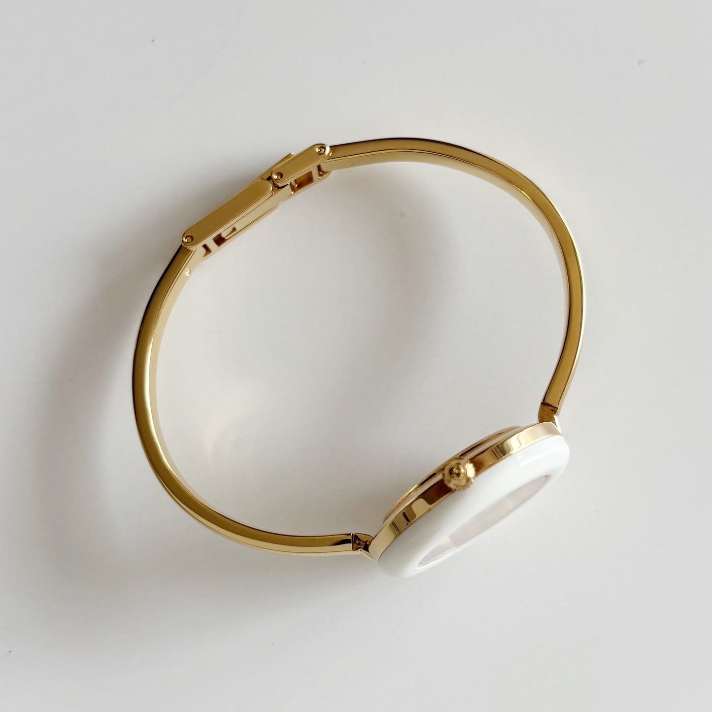 Gucci 1990s Interchangeable Bezel Gold Plated Watch with 12 bezels, case (Small)