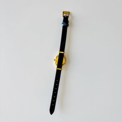 Fendi 1990s Interchangeable Strap Gold Plated Watch with 5 straps, case