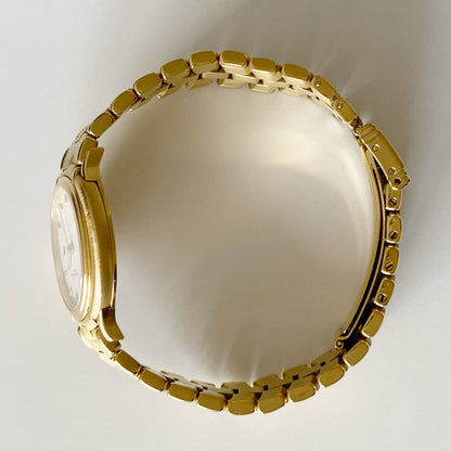 Dior 1990s Round Dial Gold Plated Watch