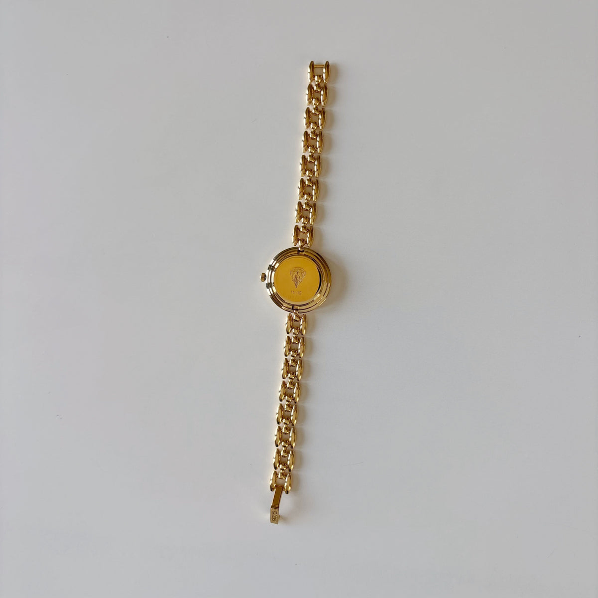 Gucci 1990s Interchangeable Bezel Gold Plated Rice Chain Watch with 6 bezels, case (160mm)