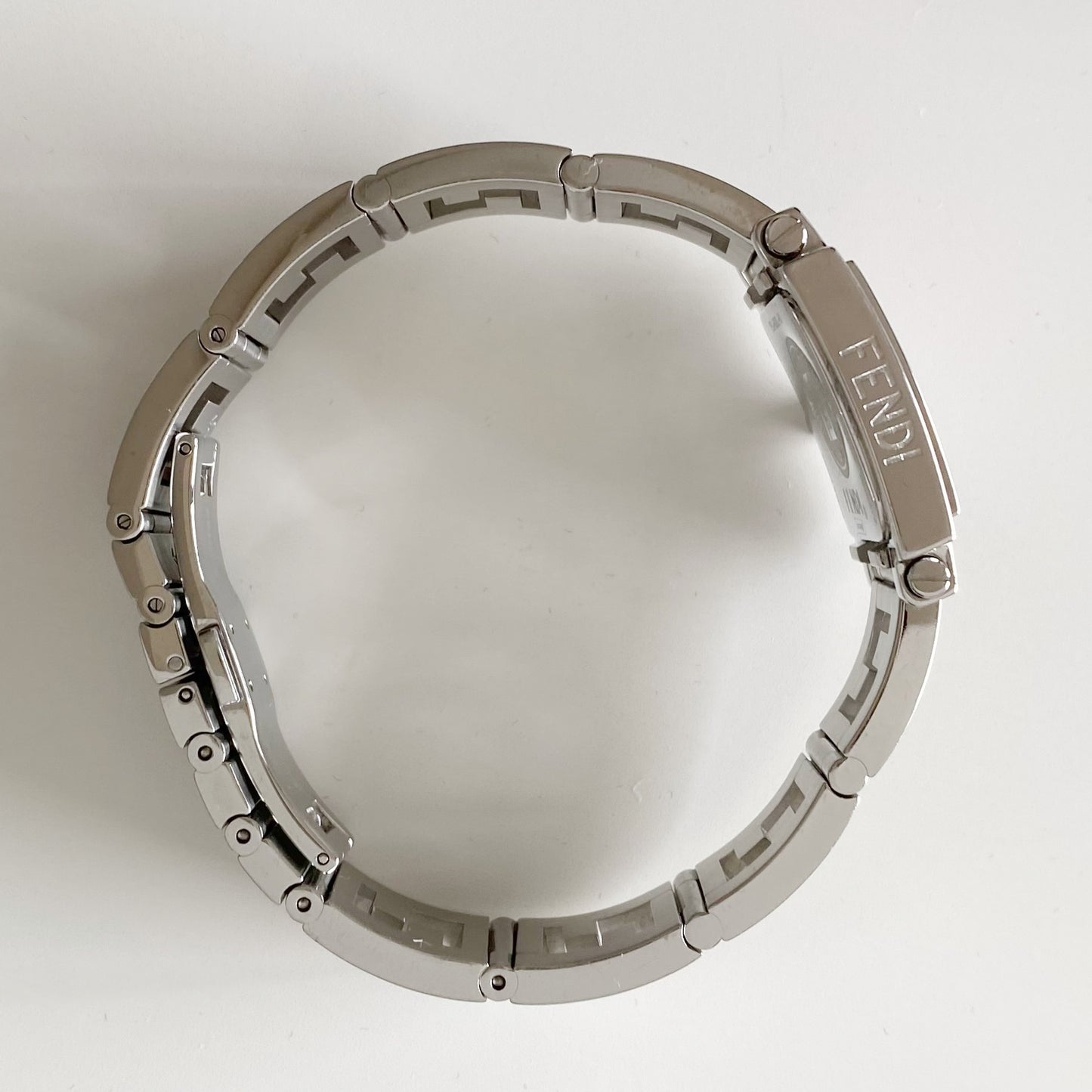 Fendi 1990s Square Dial Stainless steel Watch
