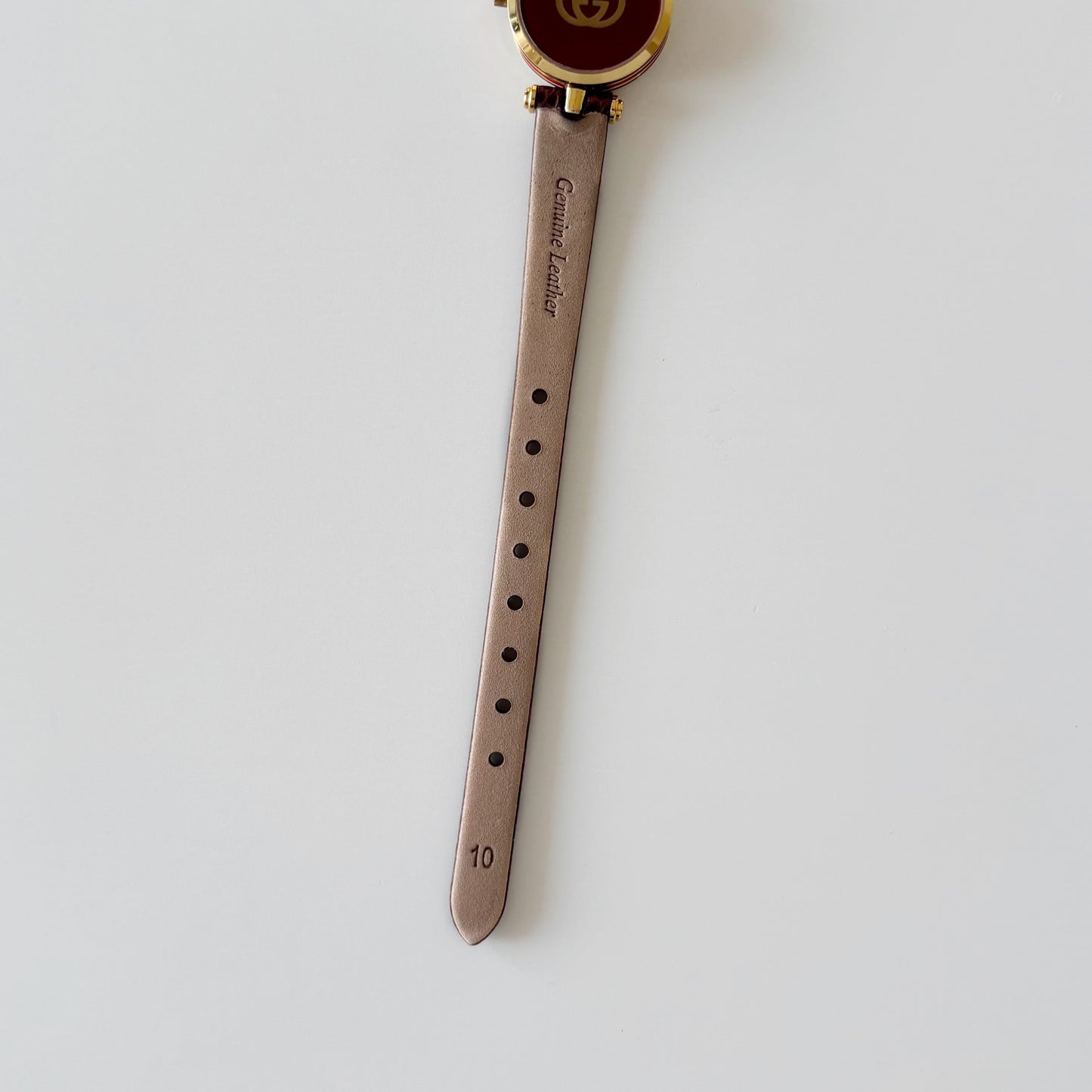 Gucci 1980s Sherry Round Dial Gold Plated Watch