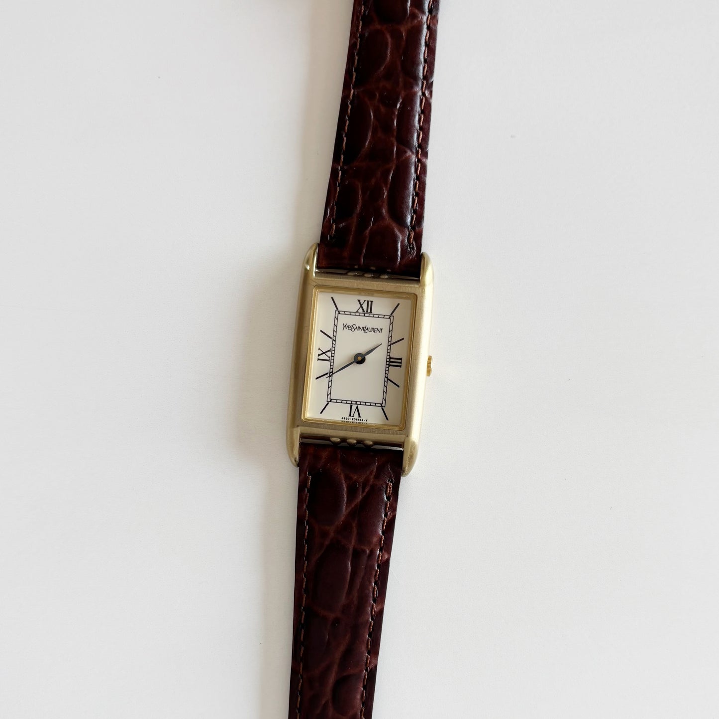 Yves Saint Laurent 1990s Gold Plated Tank Watch (Large)