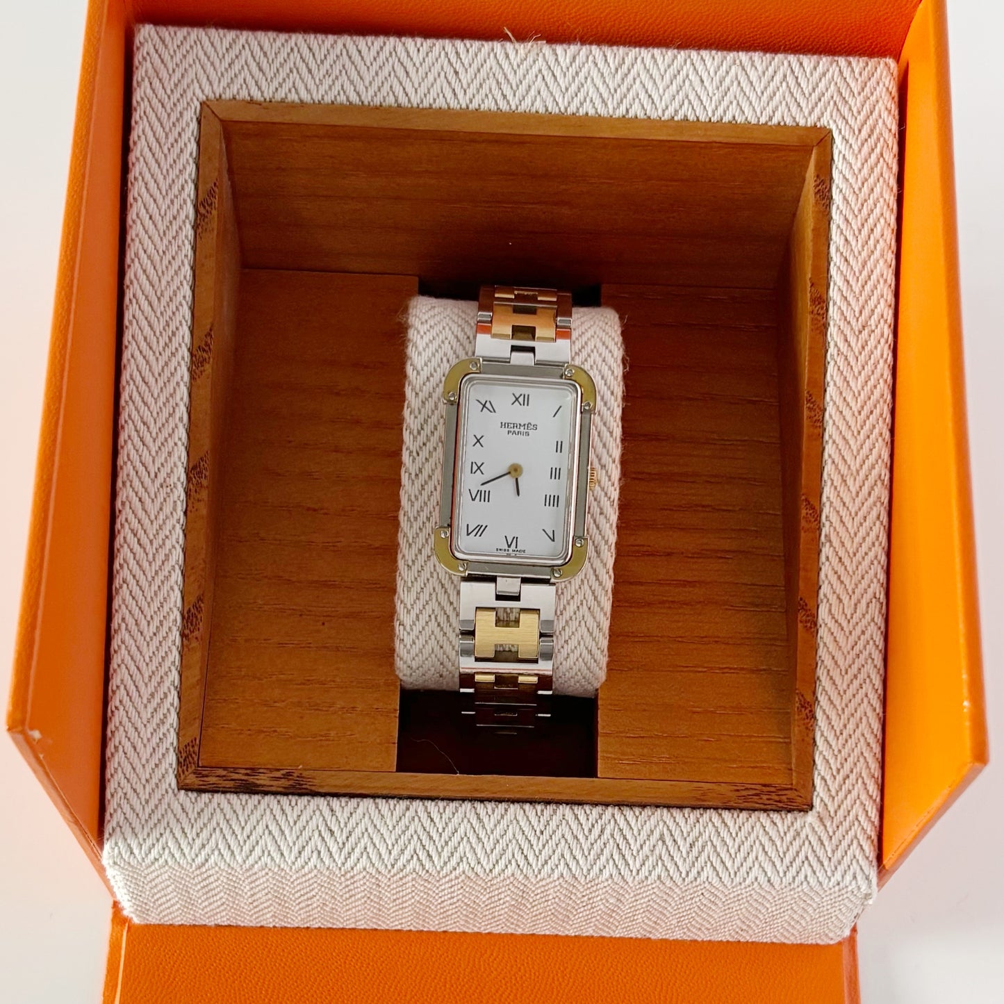Hermes 1990s Croisier Two Tone Watch